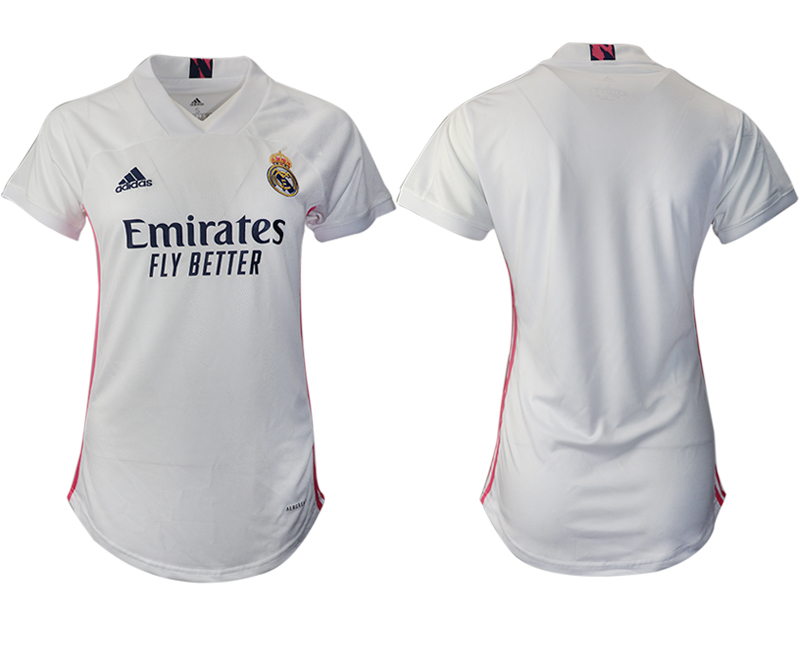 Women 2020-2021 Real Madrid home aaa version blank white Soccer Jerseys